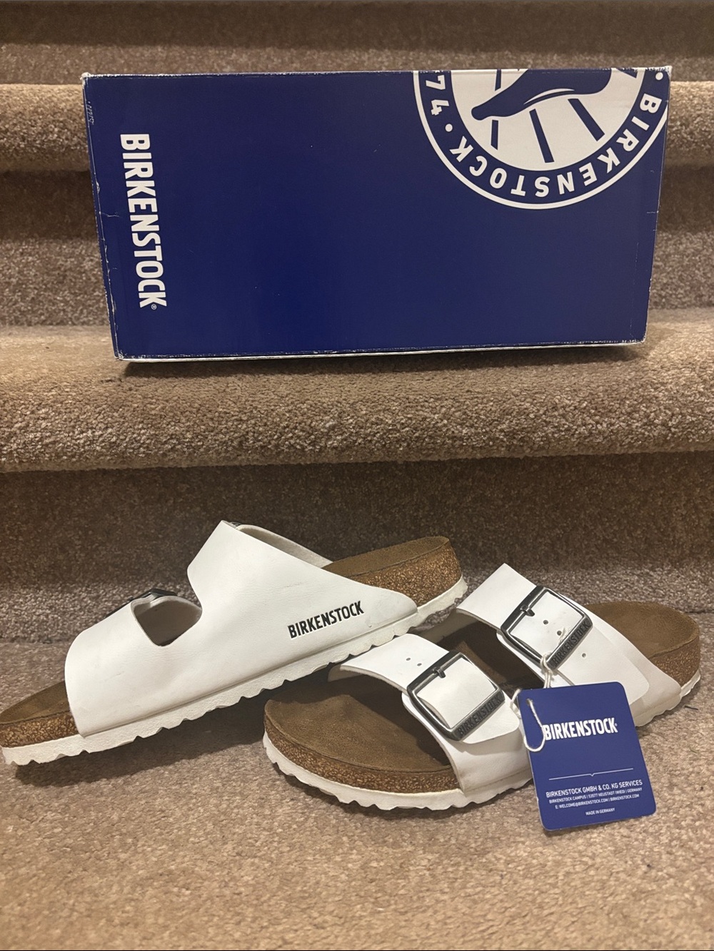 Birkenstock women’s Arizona style. Narrow fit.  Two-Buckle & Slide Sandals